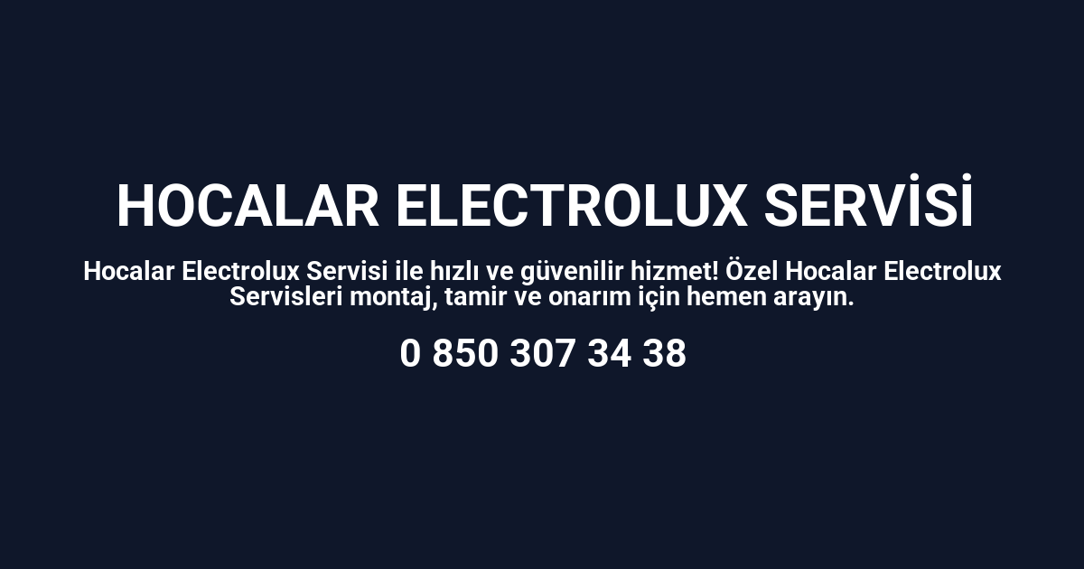 Hocalar Electrolux Servisi